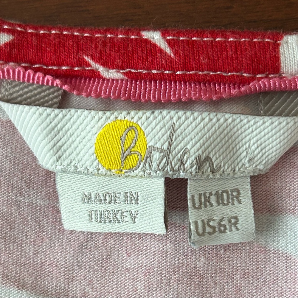 Boden Caroline Red White Floral Jersey Knit Short Sleeve Wrap Jumpsuit Romper - Picture 7 of 9